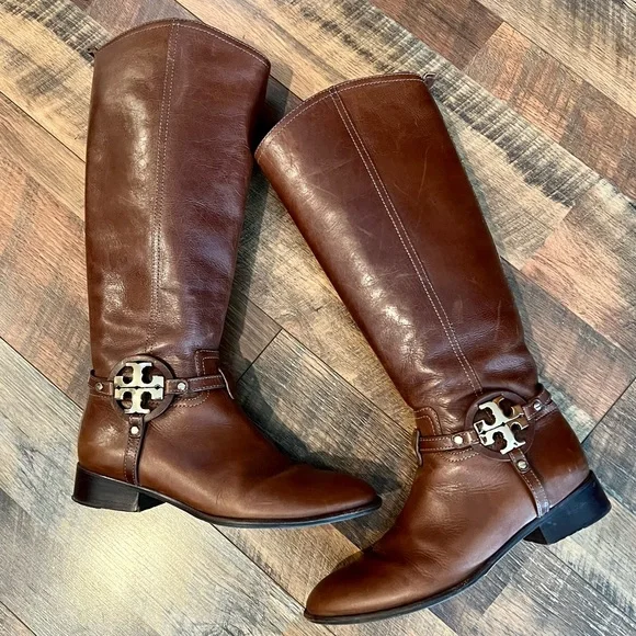 TORY BURCH Aaden Leather Riding Boot - Picture 6 of 12